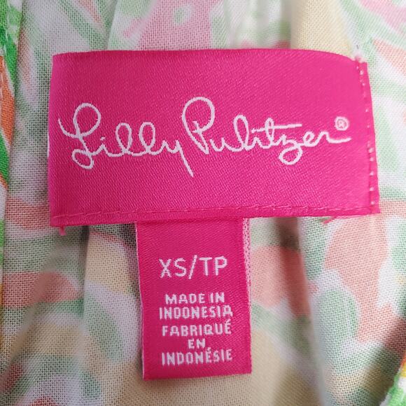 Lilly Pulitzer Women's Challis Happy Place Romper Size XS Yellow Summer Rayon - Picture 5 of 7